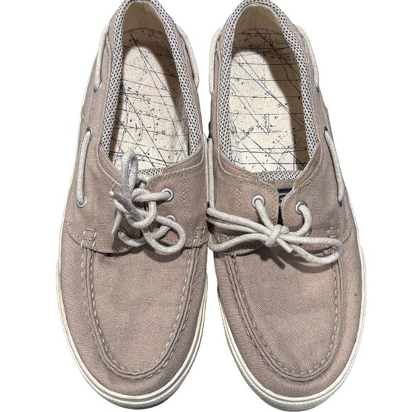 Op Spinnaker Mens Khaki Boat Shoes Size 11.5 Canvas Casual Footwear - Picture 7 of 7